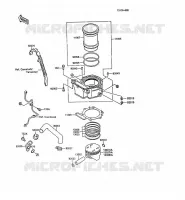 CYLINDRE/PISTON pour Kawasaki KLR500 1988