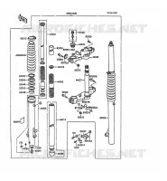 FOURCHE pour Kawasaki KLR500 1988