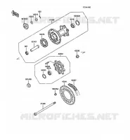 MOYEU ARRIERE pour Kawasaki KLR500 1988