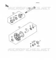 MOYEU AVANT pour Kawasaki KLR500 1988