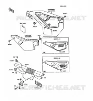 CACHE LAT&Eacute;RAL/GARDE CHAINE(1/2) pour Kawasaki KLR500 1988