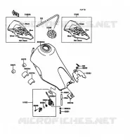 RESERVOIR CARBURANT pour Kawasaki KLR600 1990