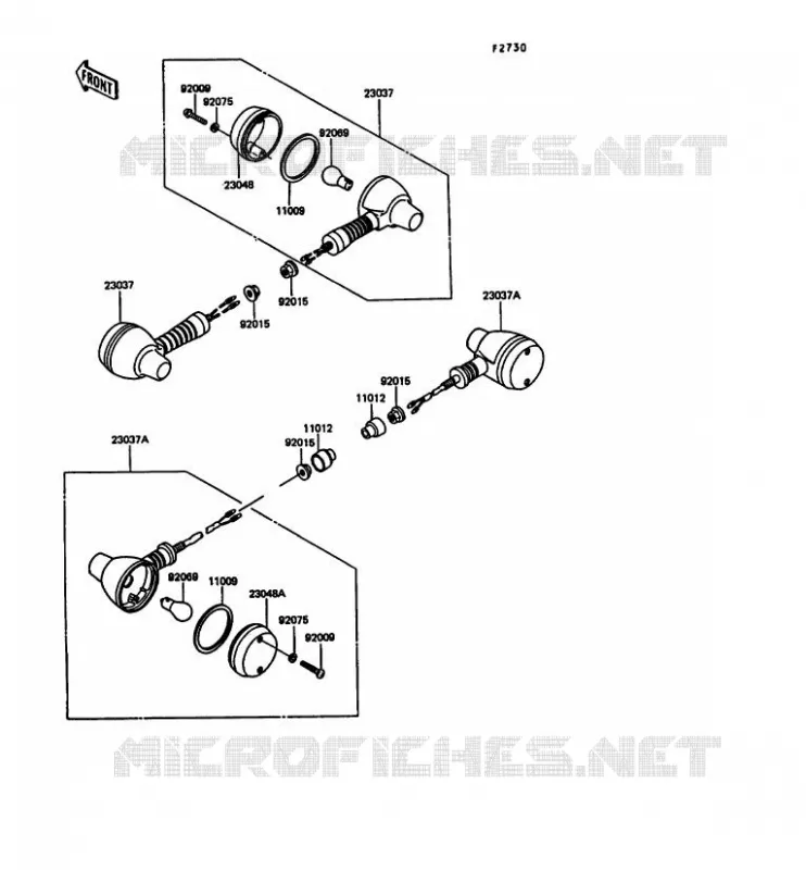 CLIGNOTANTS Kawasaki MOTOS 600 1990 KLR600  KL600-A5