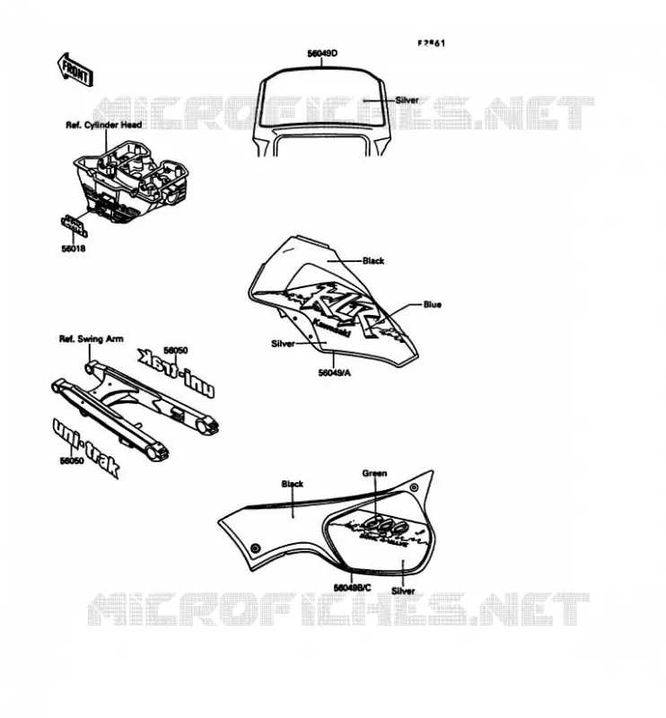 STICKER Kawasaki MOTOS 600 1990 KLR600  KL600-A5