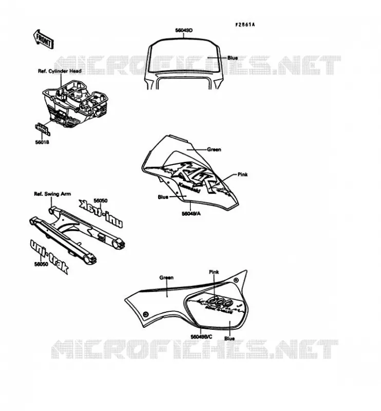 STICKER Kawasaki MOTOS 600 1990 KLR600  KL600-A5