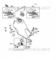 RESERVOIR CARBURANT pour Kawasaki KLR600 1990