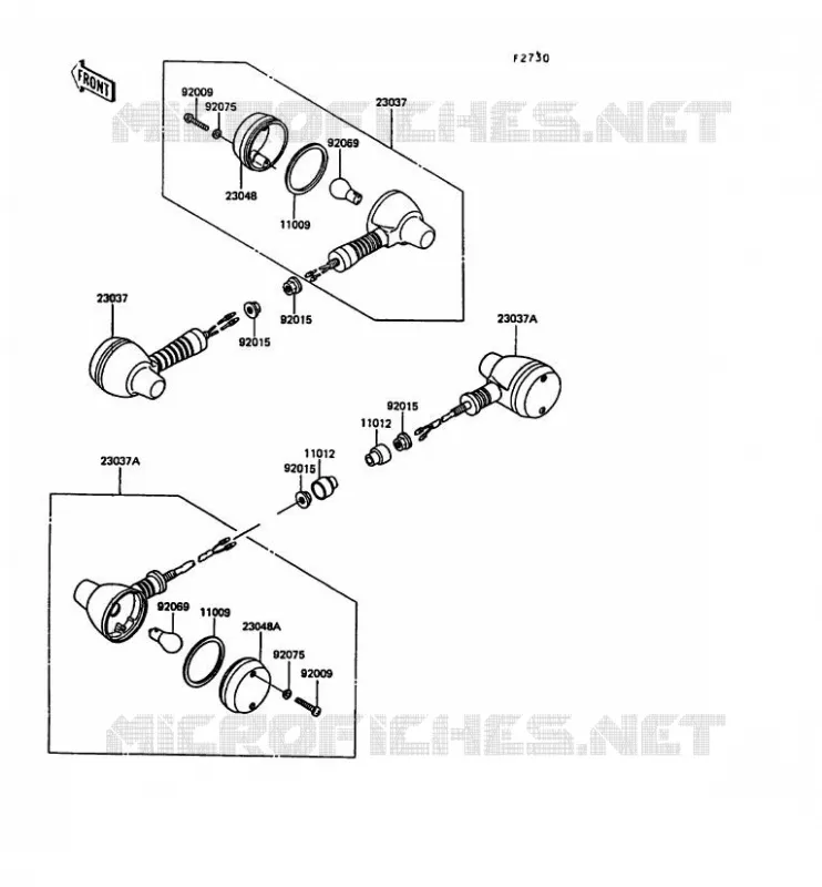 CLIGNOTANTS Kawasaki MOTOS 600 1989 KLR600  KL600-B5