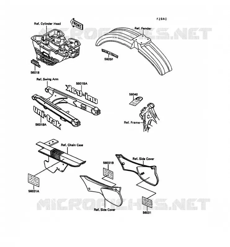 LABEL Kawasaki MOTOS 600 1989 KLR600  KL600-B5