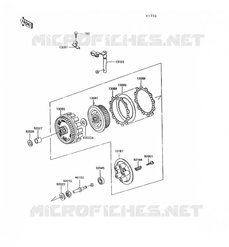 EMBRAYAGE Kawasaki MOTOS 600 1994 KLR600  KL600-B9