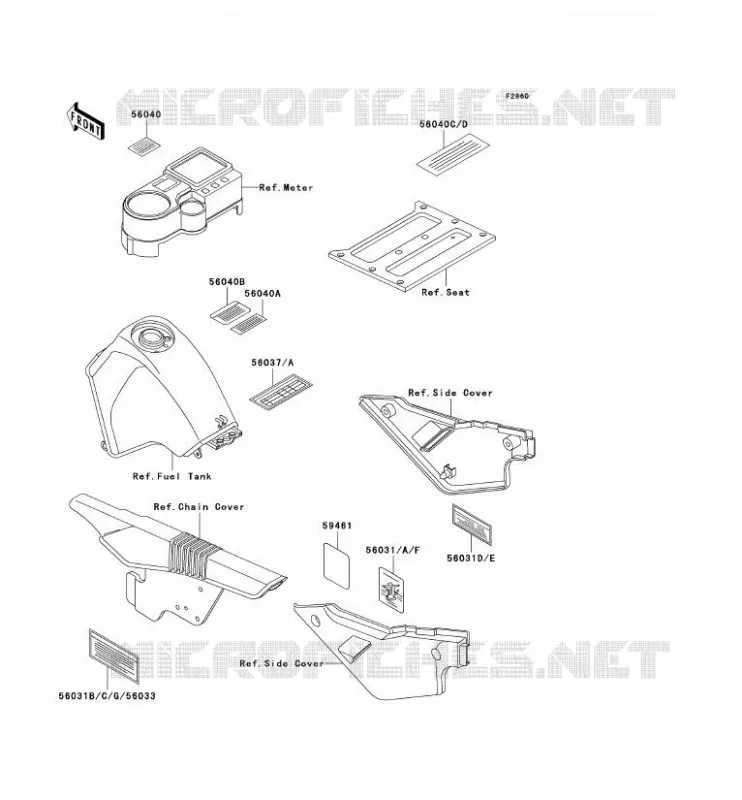 LABEL Kawasaki MOTOS 650 1996 KLR650  KL650-A10