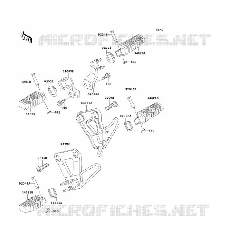 REPOSE PIED Kawasaki MOTOS 650 1996 KLR650  KL650-A10