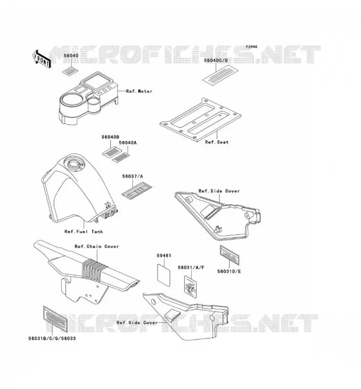 LABEL Kawasaki MOTOS 650 1999 KLR650  KL650-A13