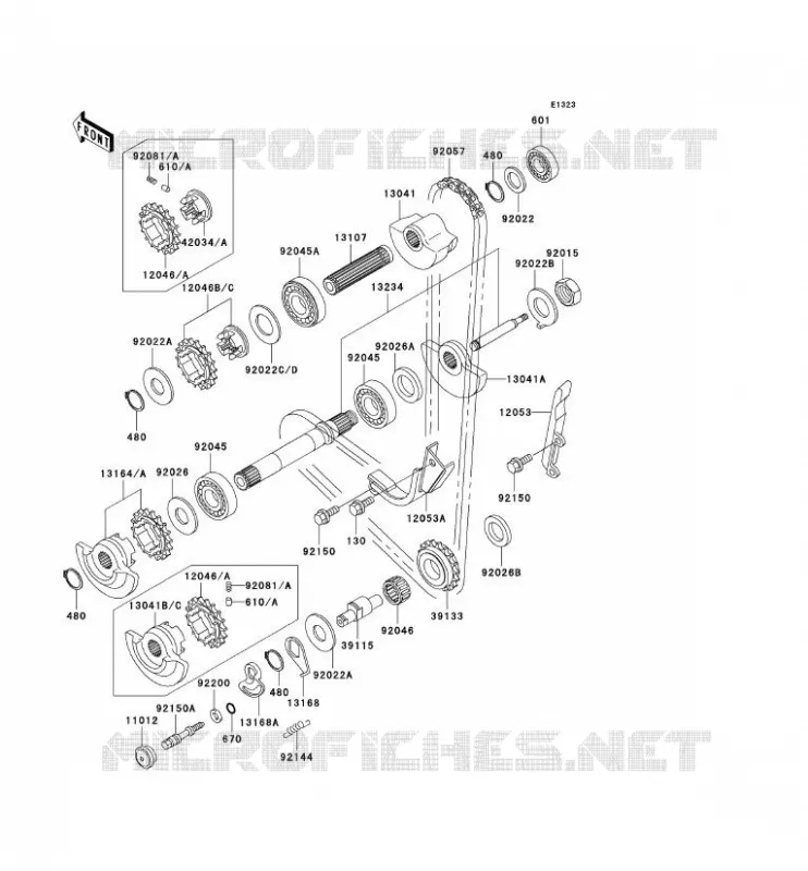 BALANCIER Kawasaki MOTOS 650 2000 KLR650  KL650-A14