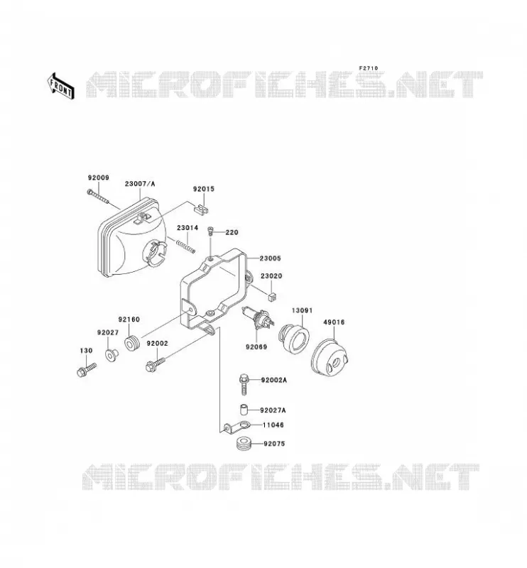 OPTIQUE(S) Kawasaki MOTOS 650 2000 KLR650  KL650-A14