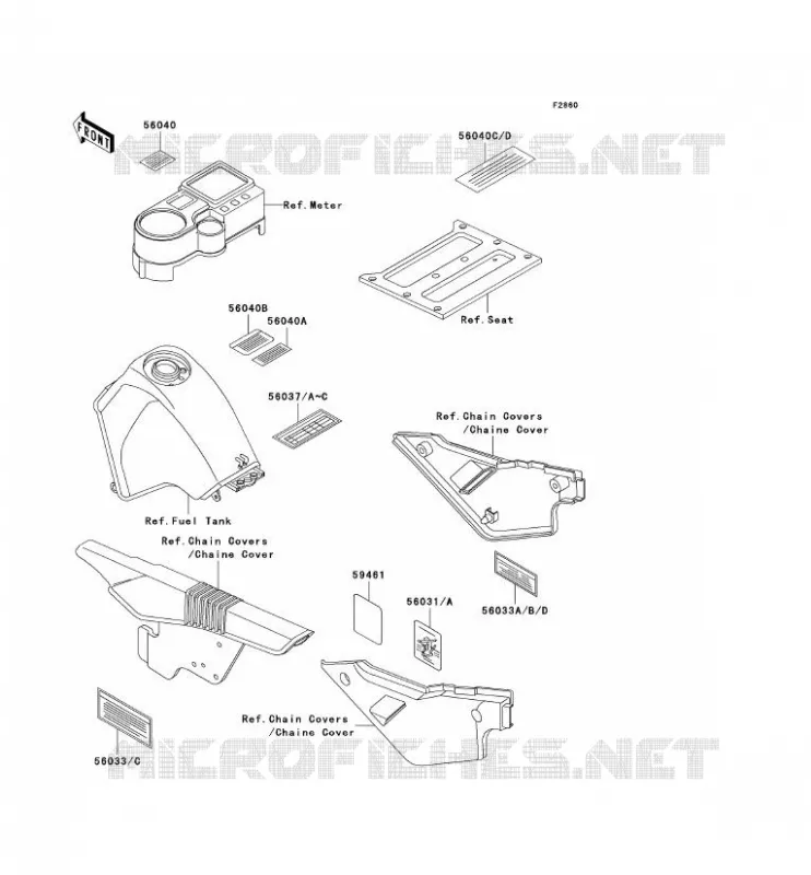 LABEL Kawasaki MOTOS 650 2001 KLR650  KL650-A15