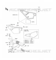CACHE LAT&Eacute;RAL/GARDE CHAINE pour Kawasaki KLR650 2003