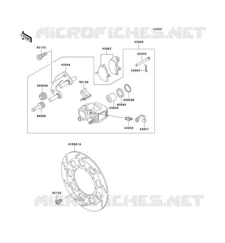 FREIN AVANT Kawasaki MOTOS 650 2004 KLR650  KL650-A18