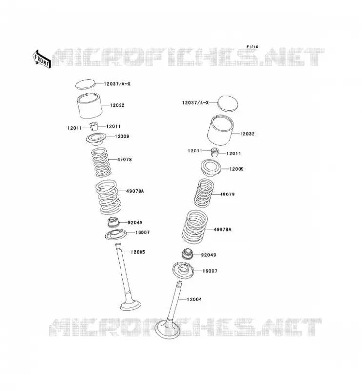 SOUPAPE Kawasaki MOTOS 650 2004 KLR650  KL650-A18