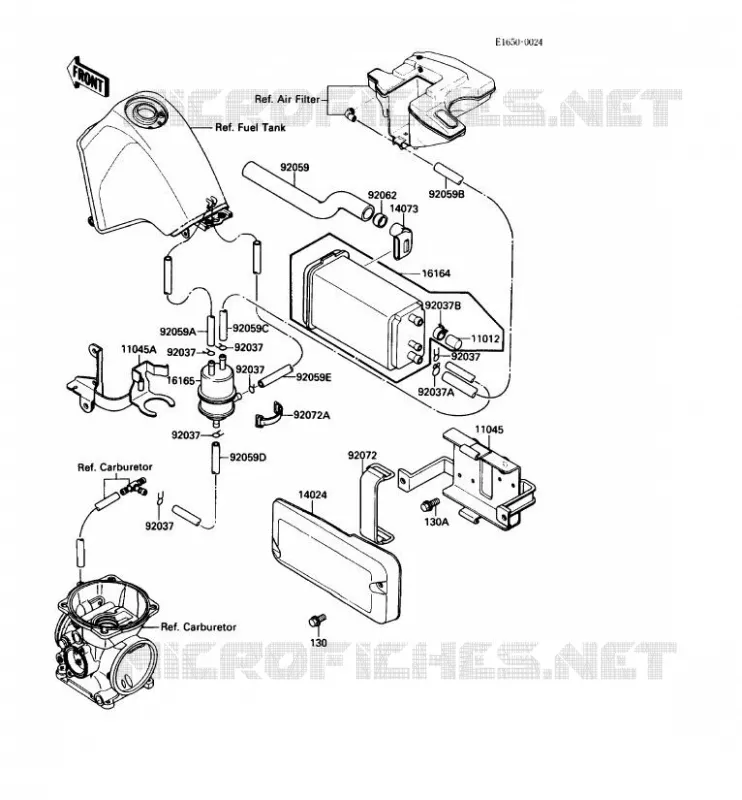 CARTOUCHE Kawasaki MOTOS 650 1989 KLR650  KL650-A3