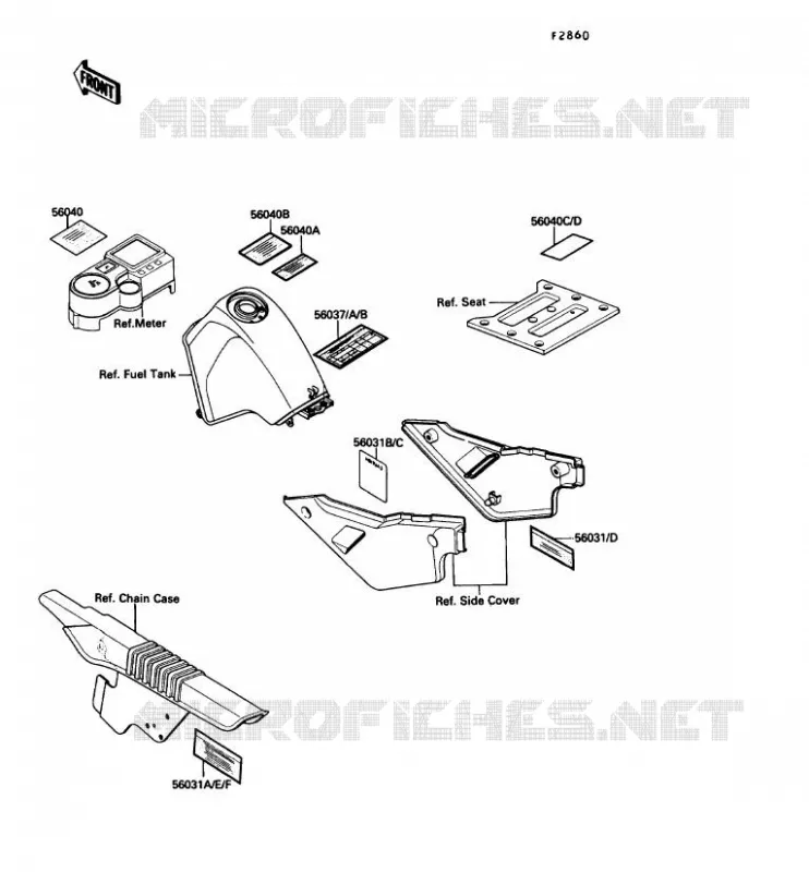 LABEL Kawasaki MOTOS 650 1989 KLR650  KL650-A3