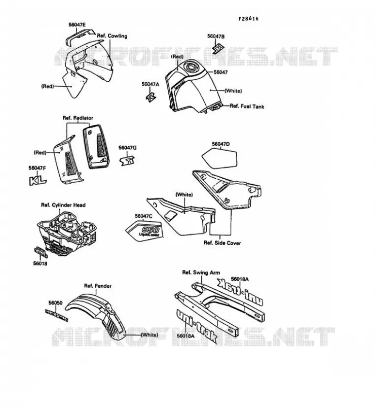 STICKER Kawasaki MOTOS 650 1989 KLR650  KL650-A3
