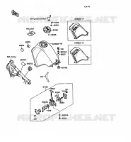 RESERVOIR CARBURANT pour Kawasaki KLR650 1989