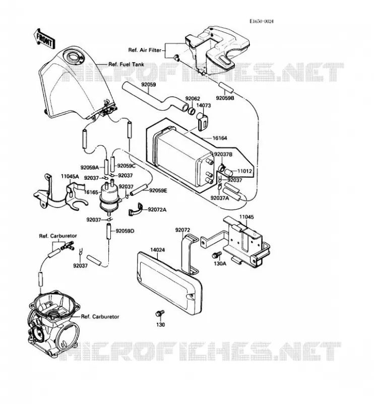 CARTOUCHE Kawasaki MOTOS 650 1990 KLR650  KL650-A4
