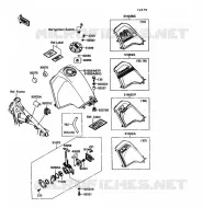 RESERVOIR CARBURANT pour Kawasaki KLR650 1991