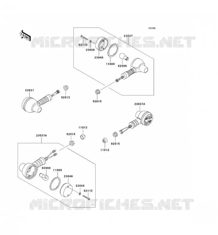 CLIGNOTANTS Kawasaki MOTOS 650 2006 KLR650  KL650A6F
