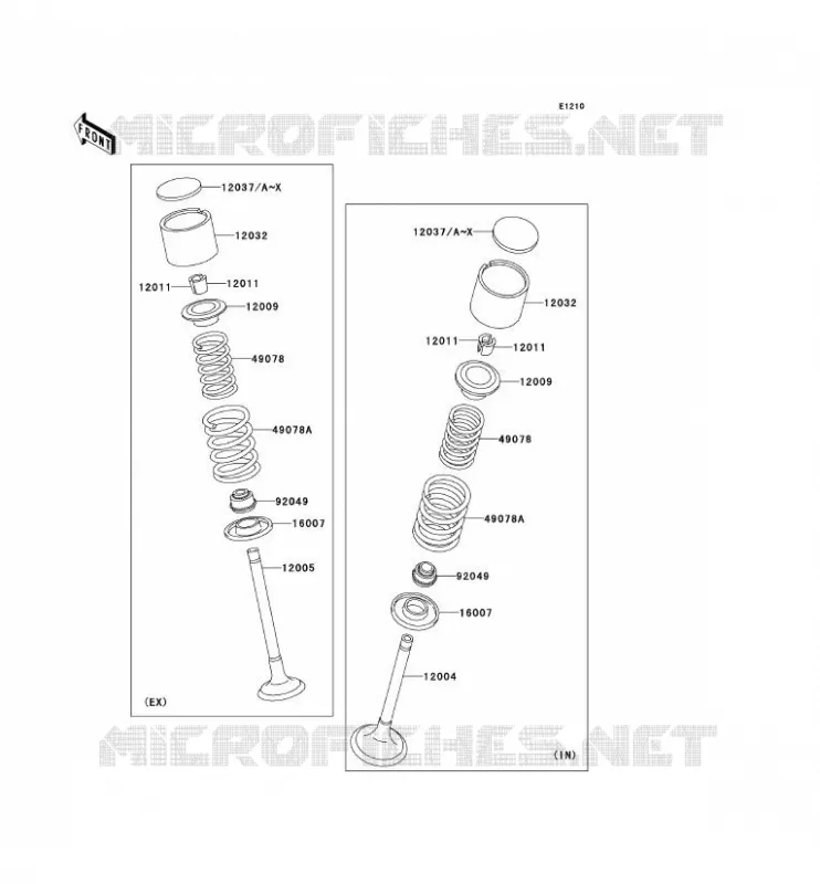 SOUPAPE Kawasaki MOTOS 650 2006 KLR650  KL650A6F