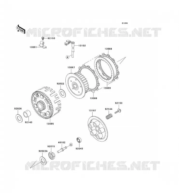 EMBRAYAGE Kawasaki MOTOS 650 2006 KLR650  KL650A6F