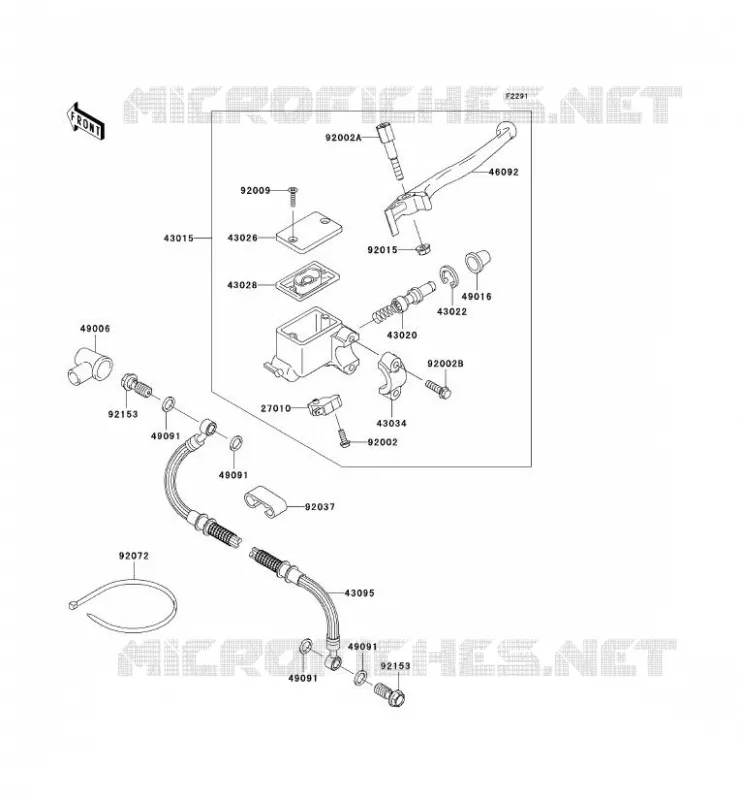 MAITRE CYLINDRE AV Kawasaki MOTOS 650 2006 KLR650  KL650A6F