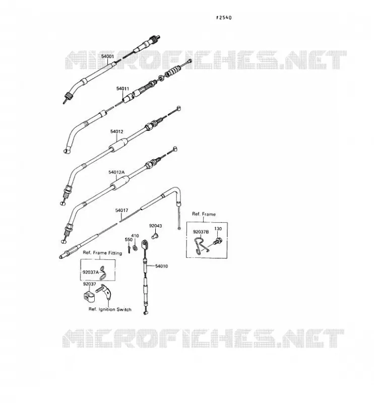 CABLES Kawasaki MOTOS 650 1994 KLR650  KL650-A8