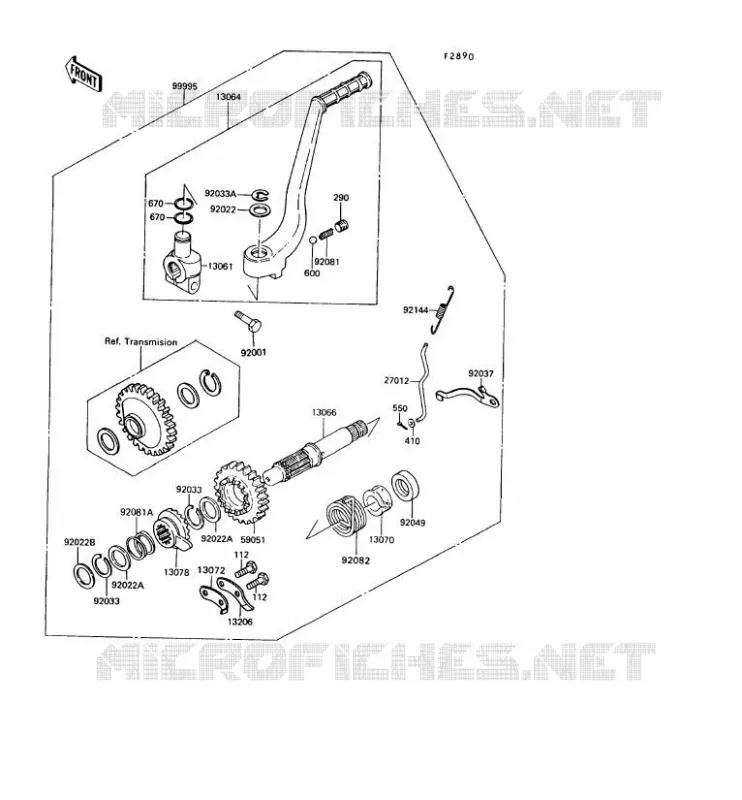PIECE EN OPTION Kawasaki MOTOS 650 1994 KLR650  KL650-A8