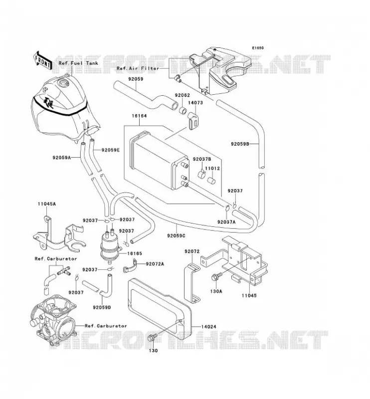 CARTOUCHE Kawasaki MOTOS 650 1991 TENGAI  KL650-B3