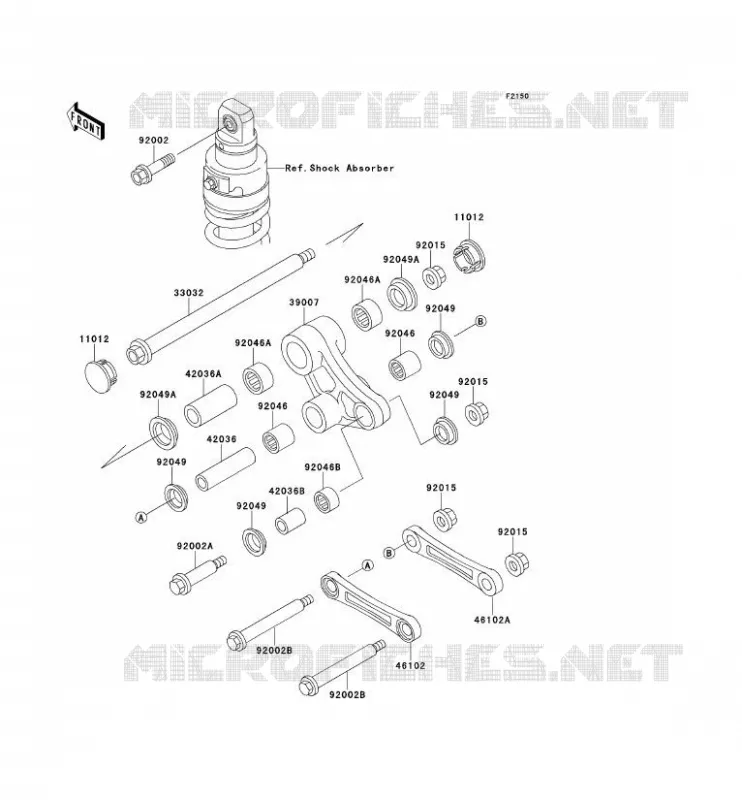 SUSPENSION Kawasaki MOTOS 650 1991 TENGAI  KL650-B3