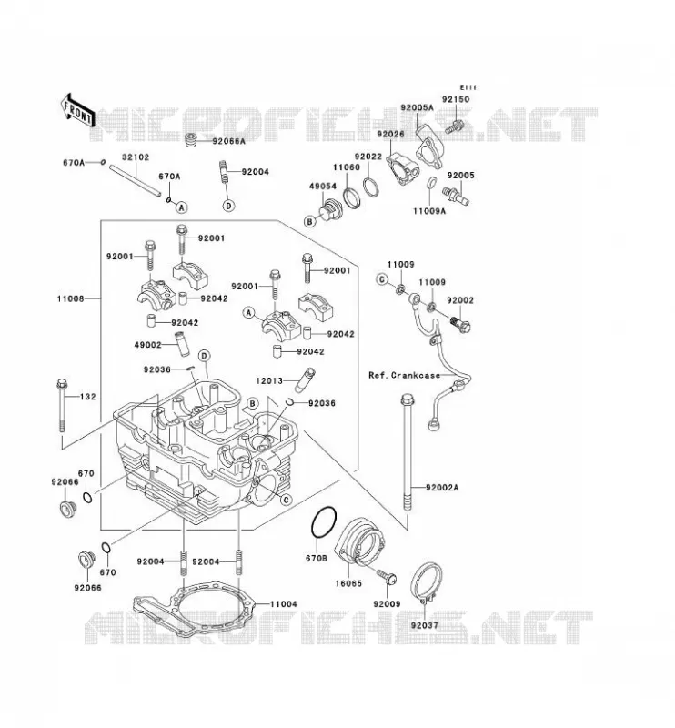 CULASSE Kawasaki MOTOS 650 2004 KLR650  KL650-C10