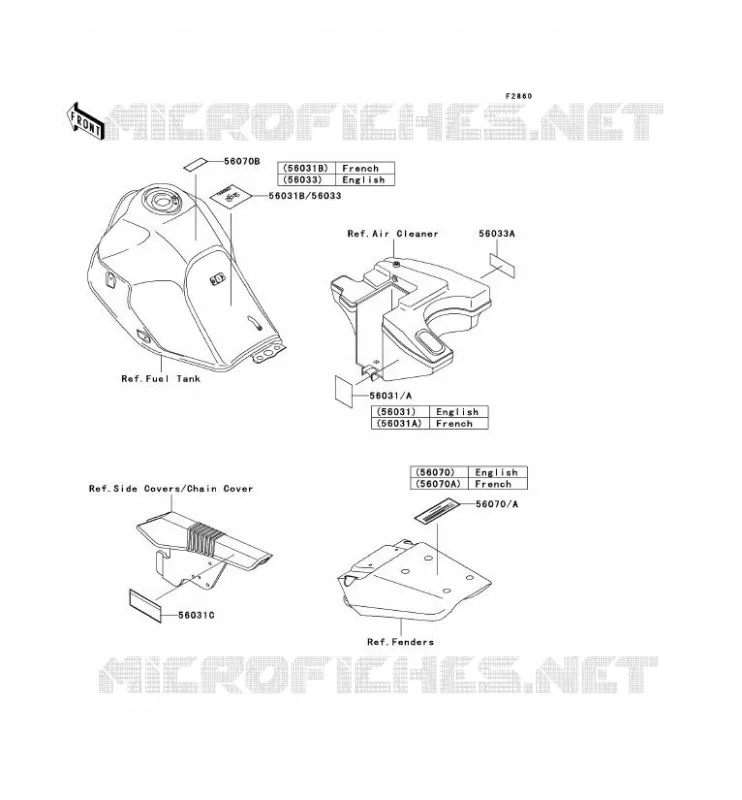 LABEL Kawasaki MOTOS 650 2004 KLR650  KL650-C10