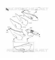 CACHE LAT&Eacute;RAL/GARDE CHAINE pour Kawasaki KLR650 1996