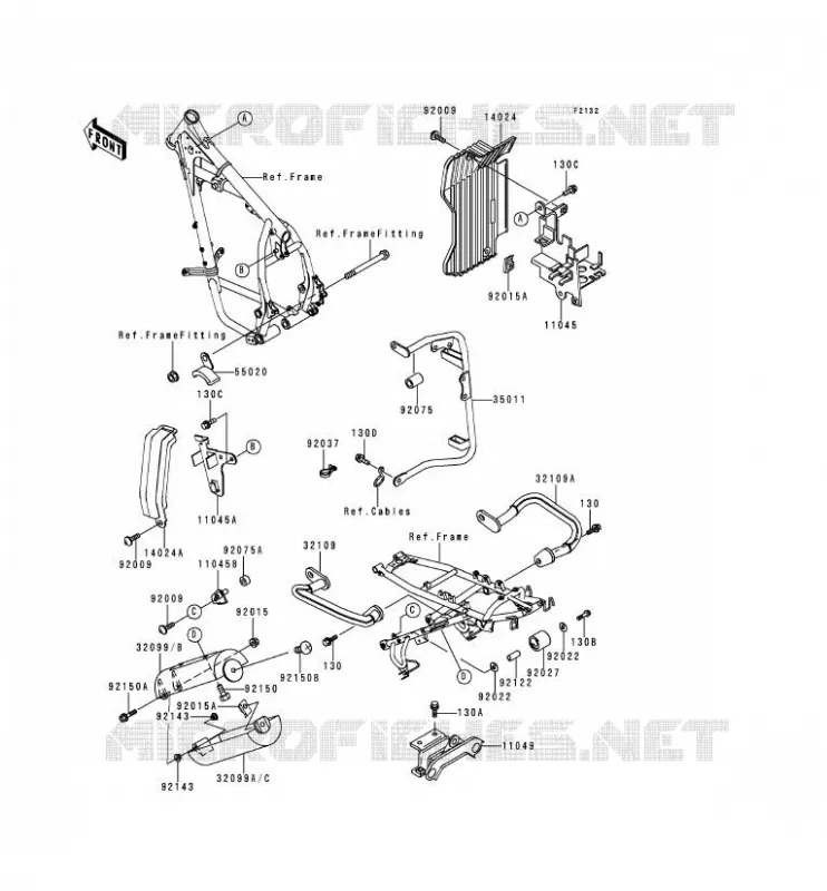 SUPPORT BATTERIE Kawasaki MOTOS 650 1996 KLR650  KL650-C2