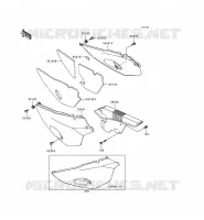 CACHE LAT&Eacute;RAL/GARDE CHAINE pour Kawasaki KLR650 1997