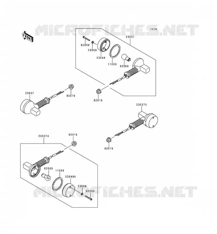 CLIGNOTANTS Kawasaki MOTOS 650 1997 KLR650  KL650-C3