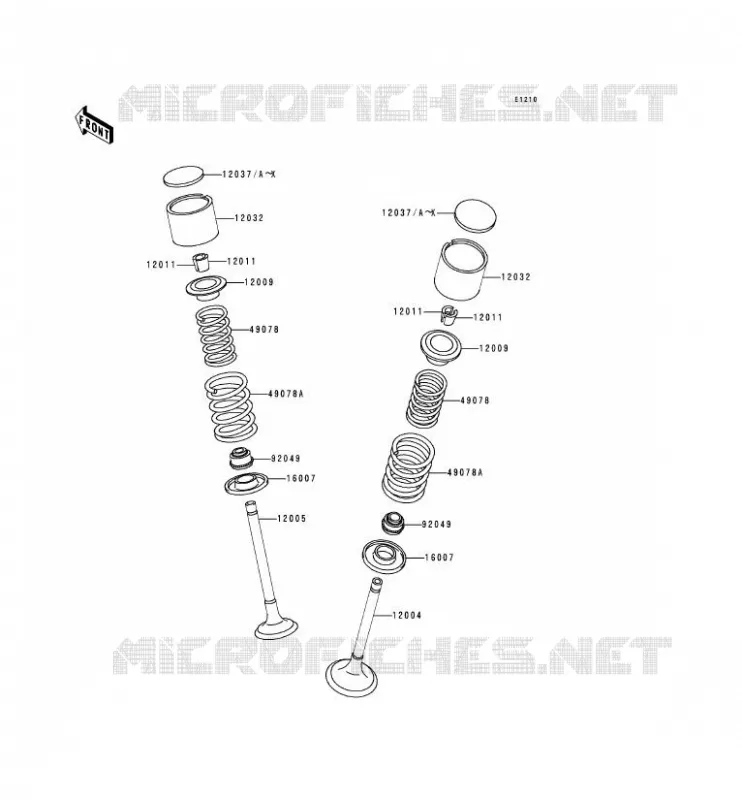SOUPAPE Kawasaki MOTOS 650 1997 KLR650  KL650-C3