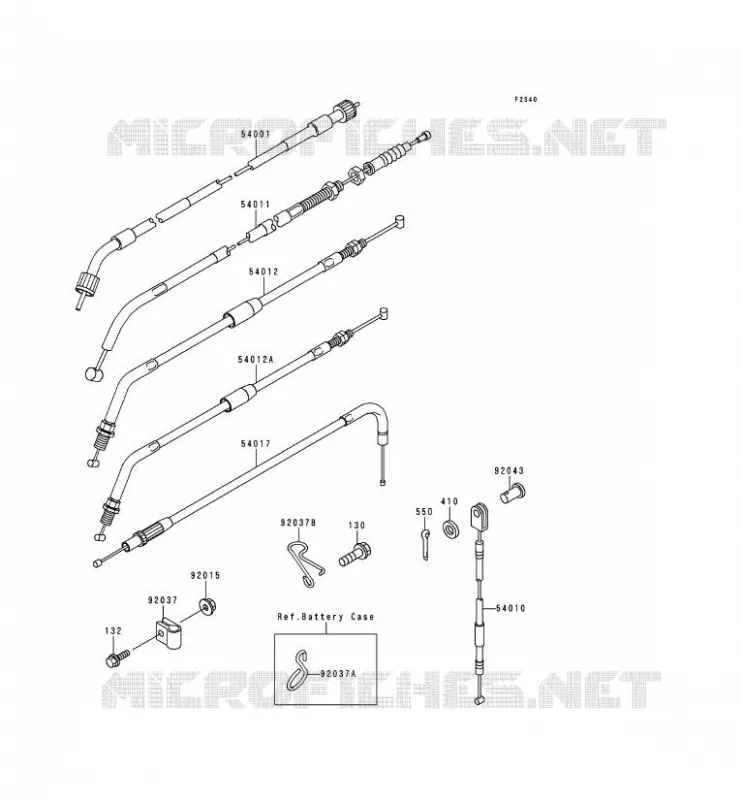 CABLES Kawasaki MOTOS 650 1997 KLR650  KL650-C3