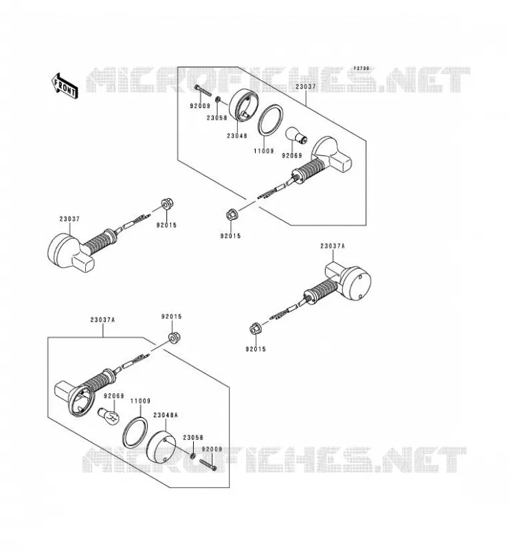 CLIGNOTANTS Kawasaki MOTOS 650 1997 KLR650  KL650-C3