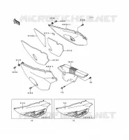 CACHE LAT&Eacute;RAL/GARDE CHAINE pour Kawasaki KLR650 1998
