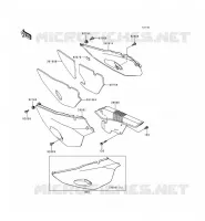 CACHE LAT&Eacute;RAL/GARDE CHAINE pour Kawasaki KLR650 1998