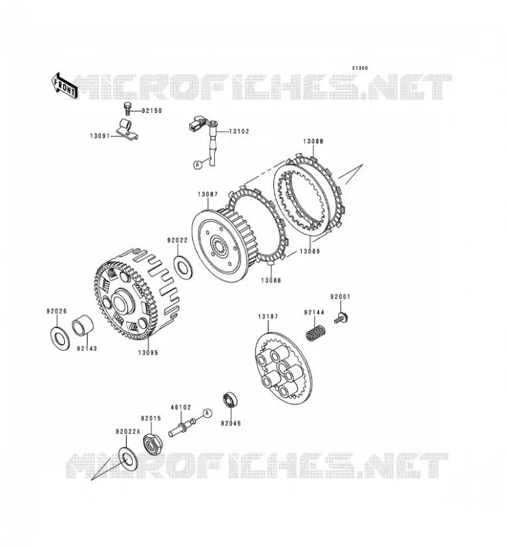 EMBRAYAGE Kawasaki MOTOS 650 1999 KLR650  KL650-C5