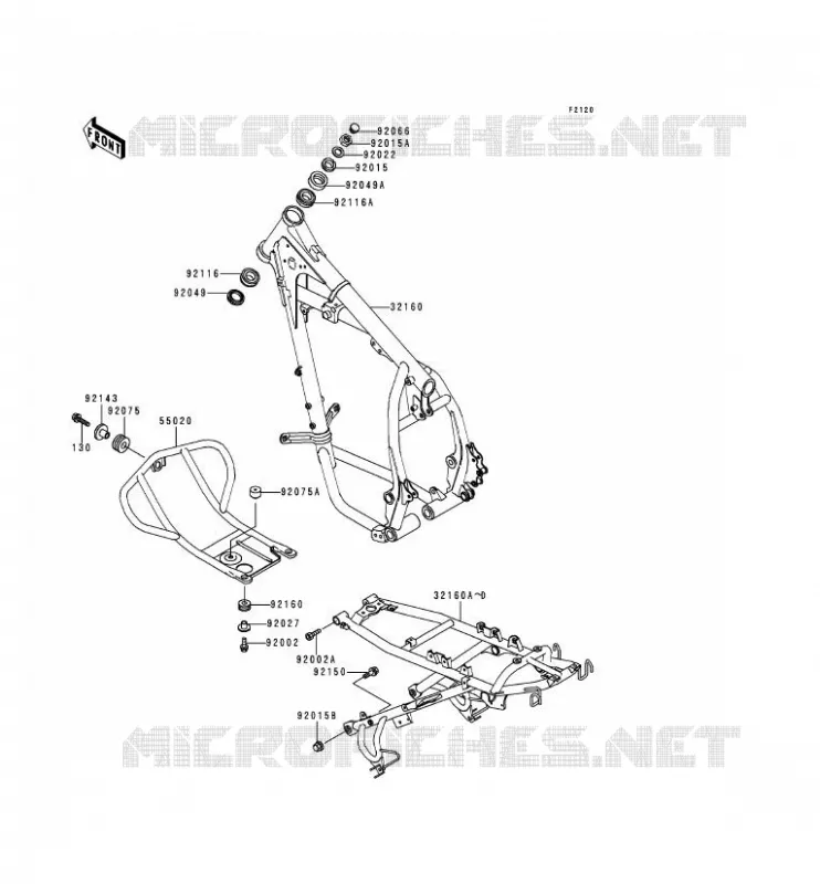 CH&Acirc;SSIS Kawasaki MOTOS 650 1999 KLR650  KL650-C5