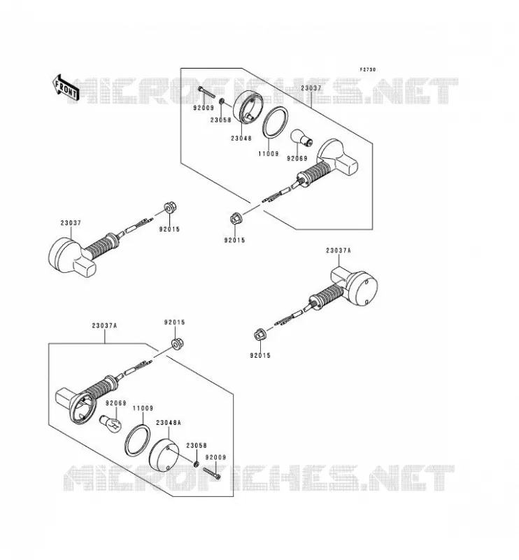 CLIGNOTANTS Kawasaki MOTOS 650 1999 KLR650  KL650-C5
